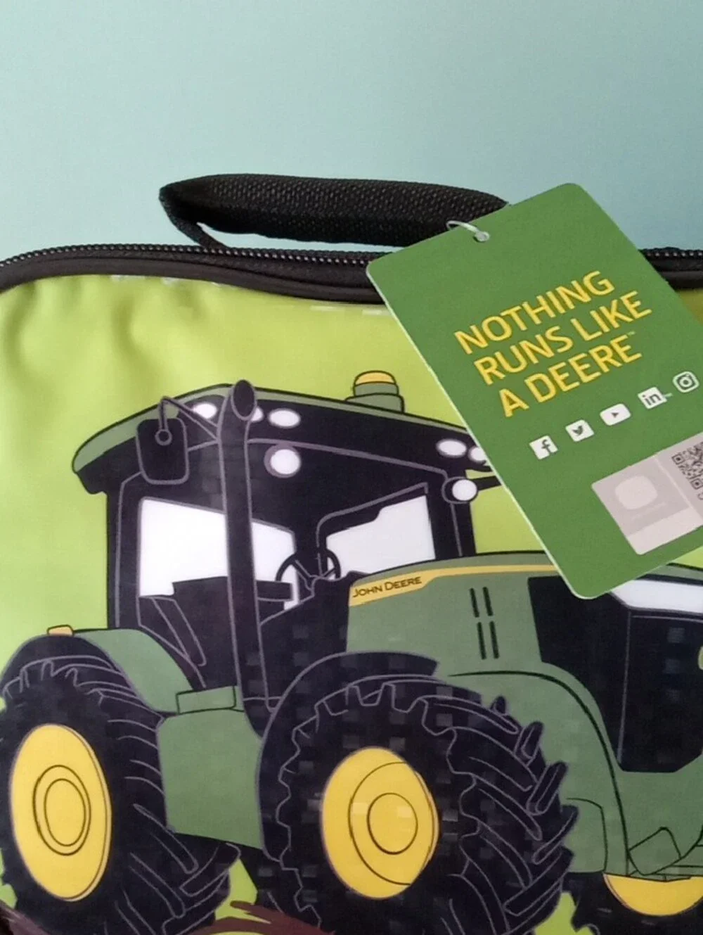 John Deere Green and Yellow Tractor Lunch Bag New